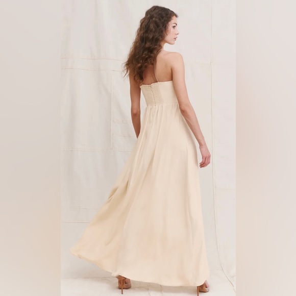 Reformation Carrara Silk Crème Gown size 12 NWT - Picture 3 of 6